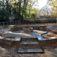 Patio Firepit Hardscaping landscaping Landmark AOS Charlotte NC