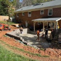 Compacting the base for patio