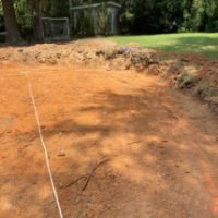 Putting green excavation