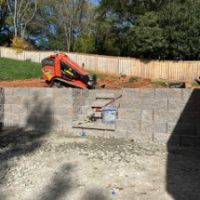 Retaining wall and base prep on Champaigne