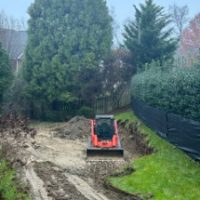 Skid steer excavation