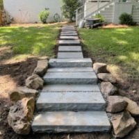 Techo pathway to stone steppers