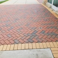 hardscape brick driveway Landmark AOS Charlotte NC