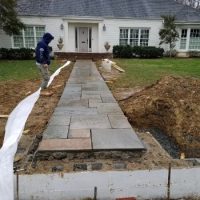 stone pathway hardscaping