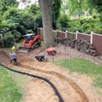 trenching and drainage Charlotte NC - Landmark AOS